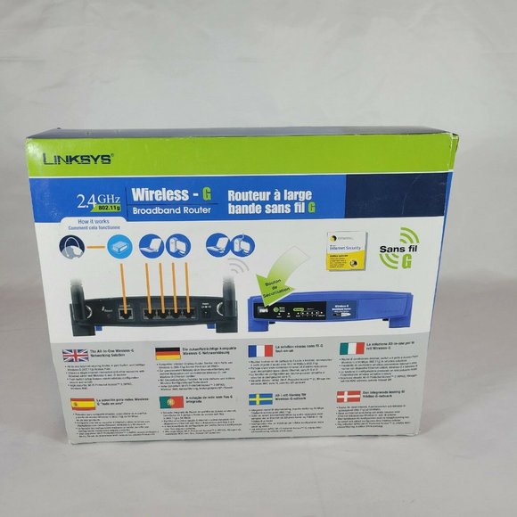 LINKSYS WRT54G Wi-Fi Routeur haut débit sans fil G 2,4 GHz NOUVEAU Boîte ouverte - Picture 6 of 8